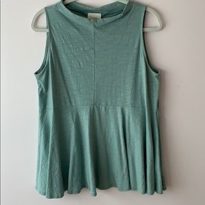 Anthropologie Delleta light green tank